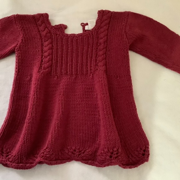 Moby Goby girls maroon cotton swing sweater - Picture 4 of 8